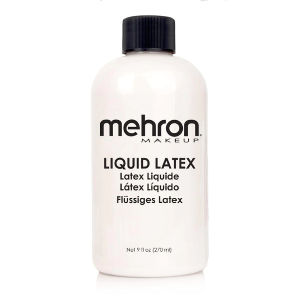 Mehron Makeup Liquid Latex | SFX Makeup | Halloween Latex Makeup | Latex Glue for Skin | Prosthetic Glue 9 fl oz (266 ml) (Clear Flesh) Clear 9 Fl Oz (Pack of 1)