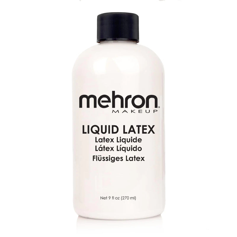 Mehron Makeup Liquid Latex | SFX Makeup | Halloween Latex Makeup | Latex Glue for Skin | Prosthetic Glue 9 fl oz (266 ml) (Clear Flesh) Clear 9 Fl Oz (Pack of 1)