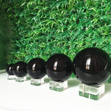 Obsidian Stone Crystal Ball Home Decoration Diviner Wedding Photography Accessory